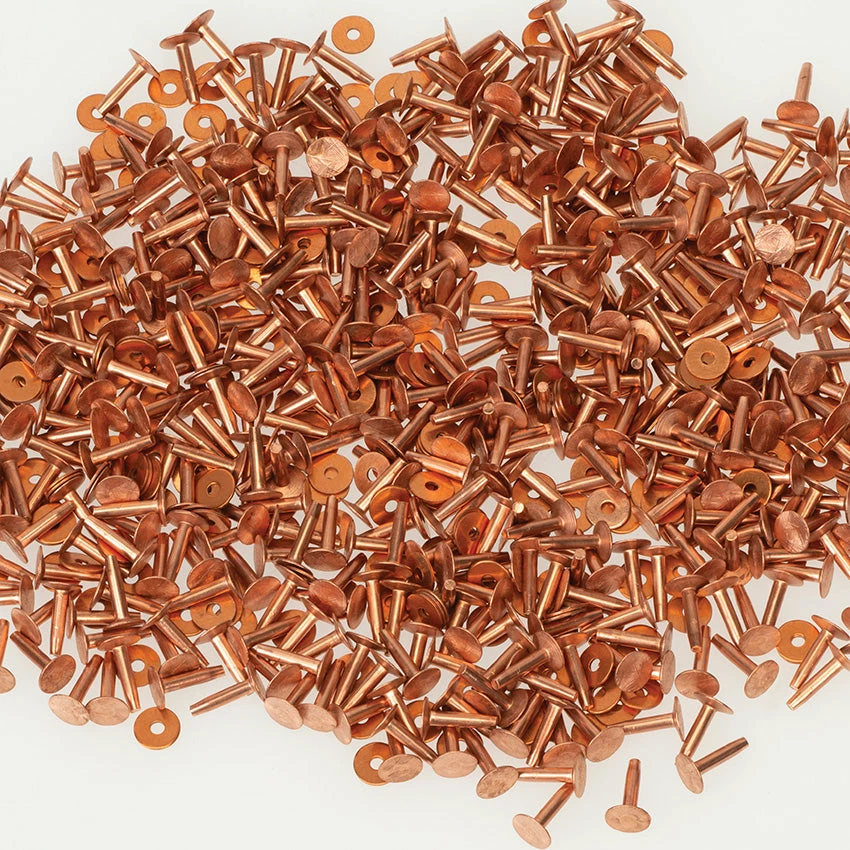 #14 Solid Copper Rivets With Burrs 5 #14 Solid Copper Rivets With Burrs - Image 5