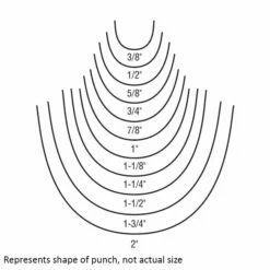 Master Tool Round Strap End Punch -Leather Goods Sales Shop 00076roundstrapendpunchsizes bbd08aa2 ac6f 49d8 99ce 44d19e0de3c4