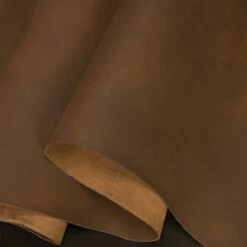 Sample, Matte Chrome Tanned Water Buffalo Leather, 5-6 Oz., Bark Brown