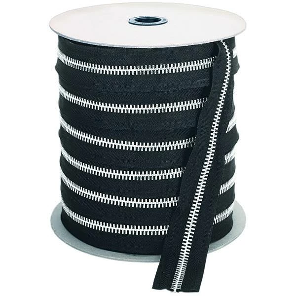 YKK® Bulk Zipper #10, Aluminum, Black 1 YKK® Bulk Zipper #10, Aluminum, Black