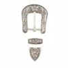 Western Floral Buckle Loop & Tip Set, 1"
