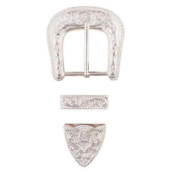 Western Floral Buckle Loop & Tip Set, 1-1/2" 4 Western Floral Buckle Loop & Tip Set, 1-1/2" - Image 4