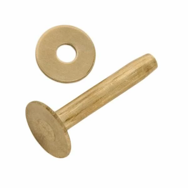 1333 #9 Solid Brass Flat Head Rivets With Burrs 3 1333 #9 Solid Brass Flat Head Rivets With Burrs - Image 3