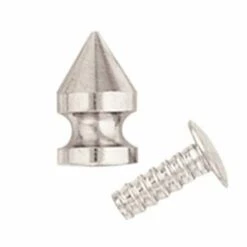 #3400 Round Rivet Back Spike Nickel Over Brass, 1/2"