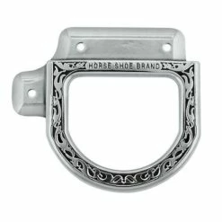 Jeremiah Watt Accented Floral Rear Flat Plate D-Ring, 2-3/8"