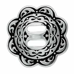 Jeremiah Watt Accented Floral Concho With Slot -Leather Goods Sales Shop 24126 1