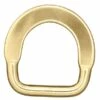 Flat Saddle D-Ring Solid Brass, 1"