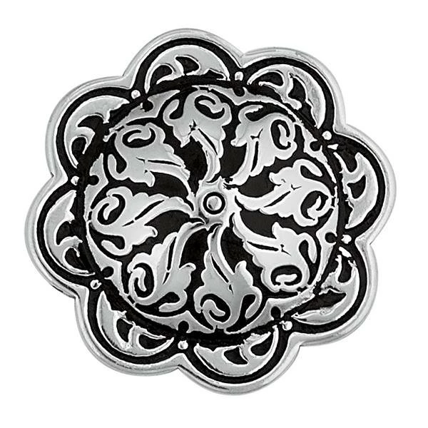 Jeremiah Watt Accented Floral Concho With Wood Screw 1 Jeremiah Watt Accented Floral Concho With Wood Screw