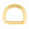 Beveled Saddle D-Ring Solid Brass, 2"