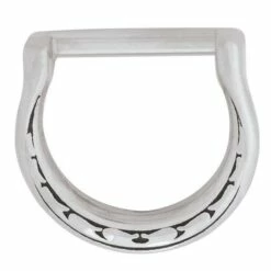 Jeremiah Watt Accented Floral Saddle Collar D-Ring, 1"
