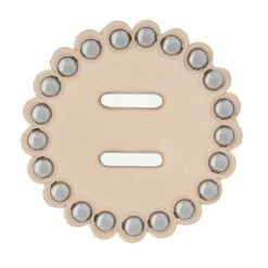 Leather Concho 1-1/4" With Spots And Slots