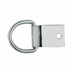 Saddle D-Ring With Clip, NP, 1"