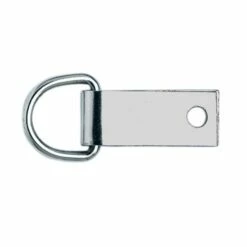 Saddle D-Ring With Clip, NP, 5/8"