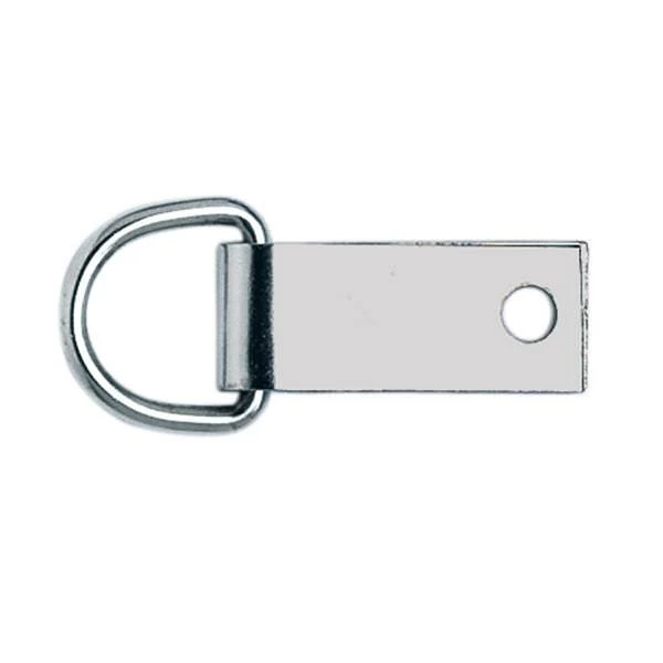 Saddle D-Ring With Clip, NP, 5/8" 1 Saddle D-Ring With Clip, NP, 5/8"