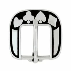 Jeremiah Watt Accented Card Suite Heel Bar Buckle