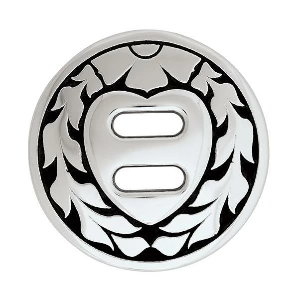 Jeremiah Watt Accented Heart Concho With Slot, 1-1/2" 1 Jeremiah Watt Accented Heart Concho With Slot, 1-1/2"