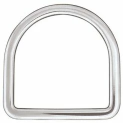 Long Flat Saddle D-Ring Stainless Steel, 3"