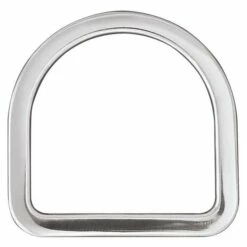 Long Flat Saddle D-Ring Stainless Steel, 3-1/2"