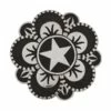 Jeremiah Watt Brand Floral Star Concho, 1-1/2" With Loop