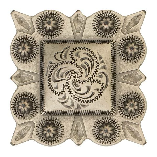 #1842 Square Berry Concho With Post 6 #1842 Square Berry Concho With Post - Image 6