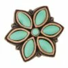 #1846 Floral Stone Concho With Post