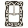Jeremiah Watt Accented Floral Center Bar Buckle