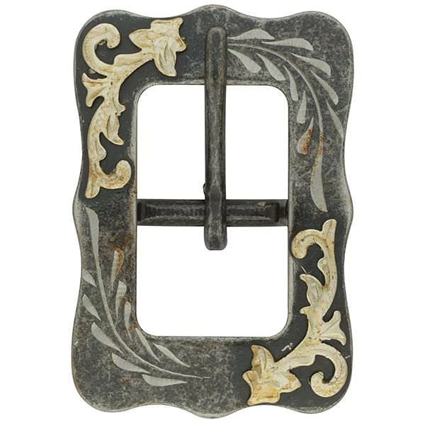 #1872 Contoured Center Bar Buckle Buffed Black Steel, 1 #1872 Contoured Center Bar Buckle Buffed Black Steel,