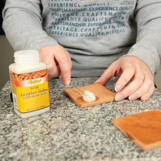 Fiebing's Leather Balm With Atom Wax, Neutral, 4 Oz. 2 Fiebing's Leather Balm With Atom Wax, Neutral, 4 Oz. - Image 2