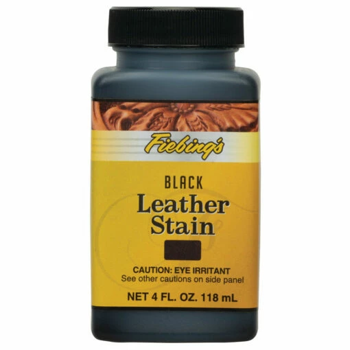 Fiebing's Leather Stain, 4 Oz. -Leather Goods Sales Shop 50 4491 BK 1