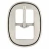 Jeremiah Watt Accented Smooth And Grooved Oval Buckle