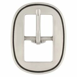 Jeremiah Watt Accented Smooth And Grooved Oval Buckle