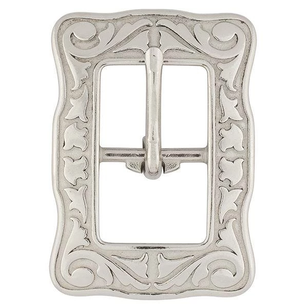 Jeremiah Watt Accented Floral Center Bar Buckle 2 Jeremiah Watt Accented Floral Center Bar Buckle - Image 2