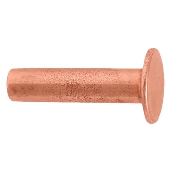 100 Pack Of #104 Tubular Rivets, Copper 1 100 Pack Of #104 Tubular Rivets, Copper