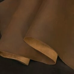 Matte Chrome Tanned Water Buffalo Leather, 5-6 Oz., Bark Brown