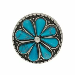 Turquoise Flower Concho