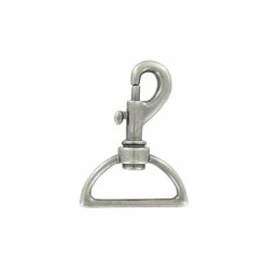 1 1/2" Antique Silver, Bolt Swivel Snap Hook, Zinc Alloy, #P-1753-ANTS