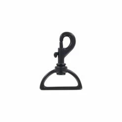 1 1/2" Matte Black, Bolt Swivel Snap Hook, Zinc Alloy, #P-1753-BLK