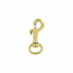1/2" Brass, Bolt Swivel Snap Hook, Solid Brass-PK4, #P-1925
