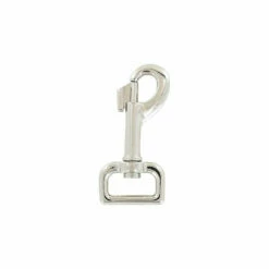 1" Shiny Nickel, Bolt Swivel Snap Hook, Zinc Alloy, #P-3134-NIC