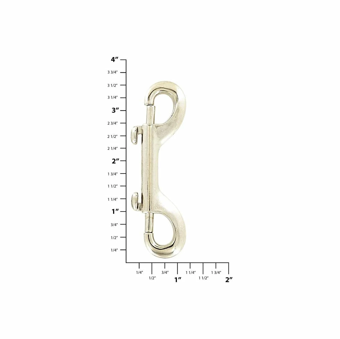 3 1/2" Nickel, Double End Bolt Snap Hook, Zinc Alloy, #P-2368 8 3 1/2" Nickel, Double End Bolt Snap Hook, Zinc Alloy, #P-2368 - Image 8