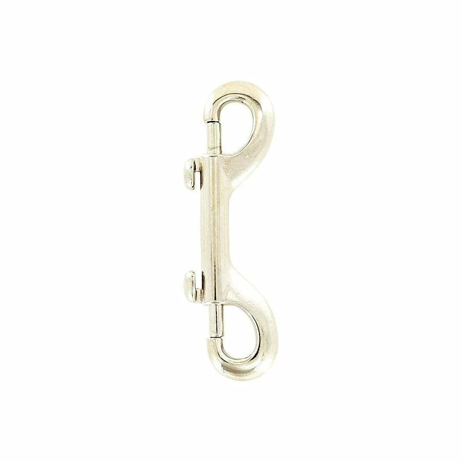 3 1/2" Nickel, Double End Bolt Snap Hook, Zinc Alloy, #P-2368 4 3 1/2" Nickel, Double End Bolt Snap Hook, Zinc Alloy, #P-2368 - Image 4