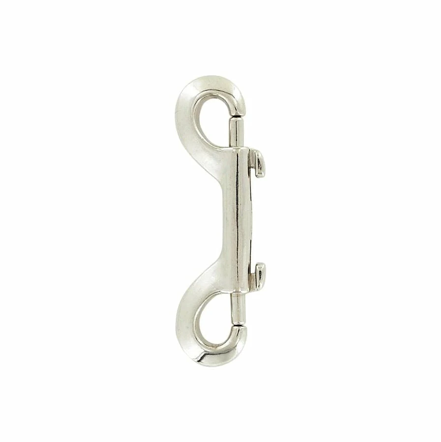 3 1/2" Nickel, Double End Bolt Snap Hook, Zinc Alloy, #P-2368 2 3 1/2" Nickel, Double End Bolt Snap Hook, Zinc Alloy, #P-2368 - Image 2