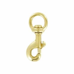 3/4" Brass, Bolt Swivel Snap Hook, Solid Brass-PK4, #P-1441 -Leather Goods Sales Shop ohio travel bag swivel snaps 3 4 brass bolt swivel snap hook solid brass pk4 p 1441 p 1441 38121094381791 1080xcopy