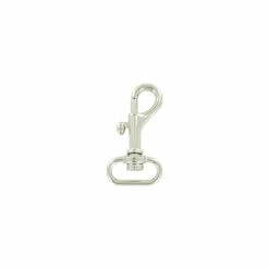 3/4" Shiny Nickel, Bolt Swivel Snap Hook, Zinc Alloy-PK4, #P-2103-NP