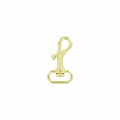 3/4" Shiny Gold, Bolt Swivel Snap Hook, Zinc Alloy-PK4, #P-2103-BP
