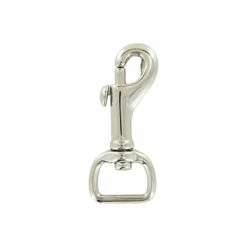3/4" Shiny Nickel, Bolt Swivel Snap Hook, Solid Brass, #C-1598-SBN