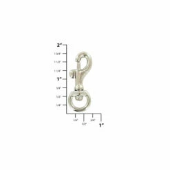 3/8" Nickel, Bolt Swivel Snap Hook, Solid Brass, #P-1922-SBN -Leather Goods Sales Shop ohio travel bag swivel snaps 3 8 nickel bolt swivel snap hook solid brass p 1922 sbn p 1922 sbn 30376818704583 1080xcopy